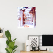 Seoul Koreanisches Reiseplakat Malpinsel Poster (Heimbüro)