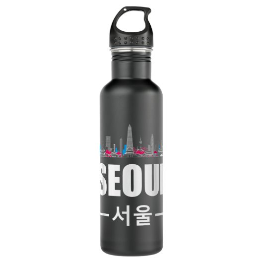 Seoul Kpop Südkoreanischer Pop Geschenk Edelstahlflasche (Vorderseite)
