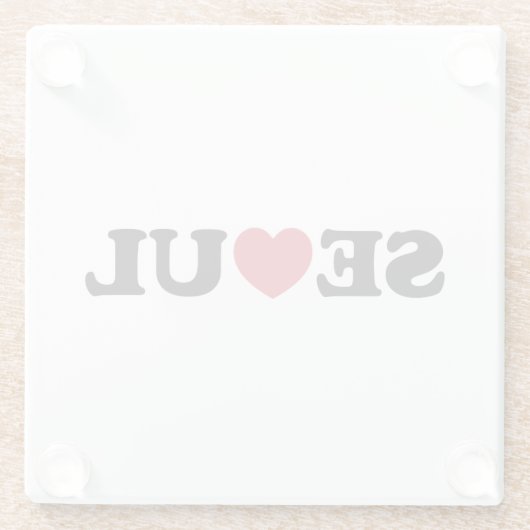 Seoul Liebe Heart Glasuntersetzer (Rückseite)