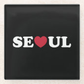 Seoul Liebe Heart Glasuntersetzer (Vorderseite)
