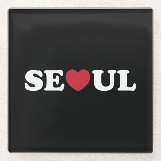 Seoul Liebe Heart Glasuntersetzer (Vorderseite)