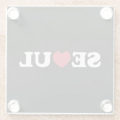 Seoul Liebe Heart Glasuntersetzer (Rückseite)