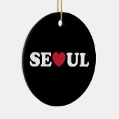 Seoul Liebe Heart Keramik Ornament (Rechts)