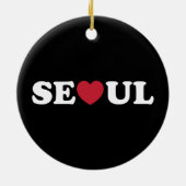 Seoul Liebe Heart Keramik Ornament (Hinten)