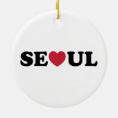 Seoul Liebe Heart Keramik Ornament (Hinten)