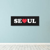Seoul Liebe Heart Leinwanddruck (Insitu (Holzboden))