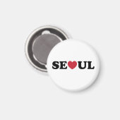 Seoul Liebe Heart Magnet (Vorderseite/Rückseite)