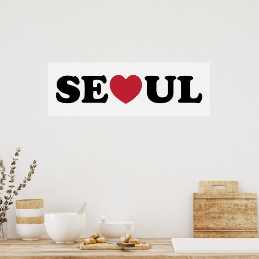Seoul Liebe Heart Poster (Küche)
