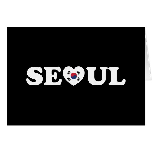 Seoul Liebe Heart Taegeukgi Flag Card (Vorderseite (Horizontal))