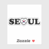 Seoul Liebe Herz Taegeukgi Flag Aufkleber (Blatt)