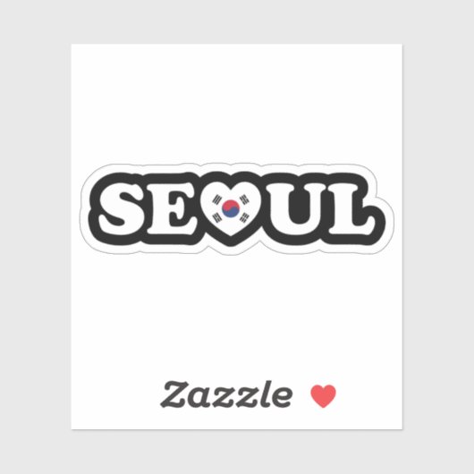 Seoul Liebe Herz Taegeukgi Flag Aufkleber (Blatt)