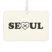 Seoul Liebe Herz Taegeukgi Flag Autolufterfrischer (Rückseite)