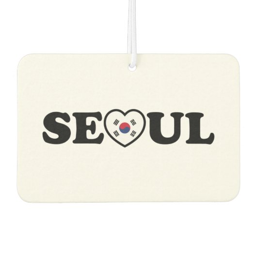 Seoul Liebe Herz Taegeukgi Flag Autolufterfrischer (Vorderseite)