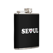 Seoul Liebe Herz Taegeukgi Flag Flachmann (Rechts)