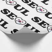 Seoul Liebe Herz Taegeukgi Flag Geschenkpapier (Ecke)