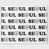 Seoul Liebe Herz Taegeukgi Flag Geschenkpapier (Flach)