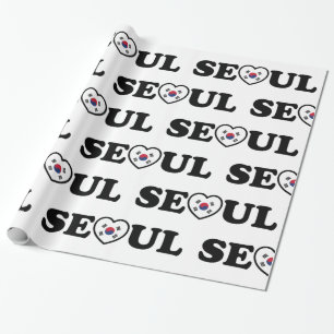 Seoul Liebe Herz Taegeukgi Flag Geschenkpapier