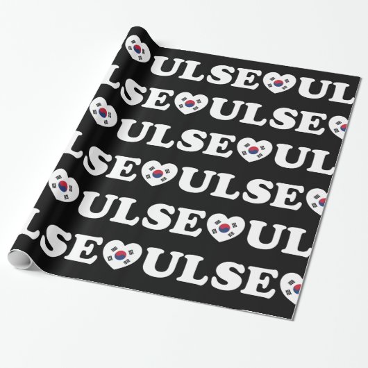 Seoul Liebe Herz Taegeukgi Flag Geschenkpapier (Ungerollt)