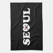 Seoul Liebe Herz Taegeukgi Flag Geschirrtuch (Vertikal)