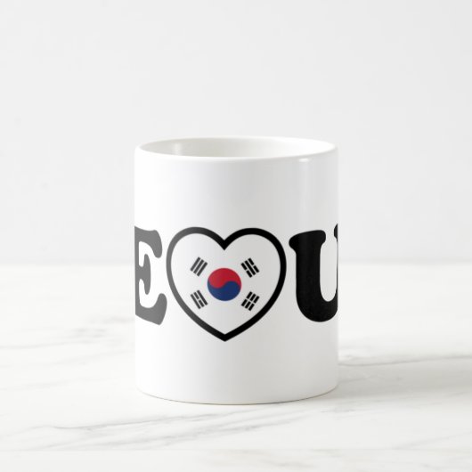 Seoul Liebe Herz Taegeukgi Flag Kaffeetasse (Mittel)