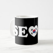 Seoul Liebe Herz Taegeukgi Flag Kaffeetasse (Vorderseite Links)