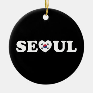Seoul Liebe Herz Taegeukgi Flag Keramik Ornament