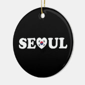 Seoul Liebe Herz Taegeukgi Flag Keramik Ornament (Links)