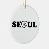Seoul Liebe Herz Taegeukgi Flag Keramik Ornament (Rechts)