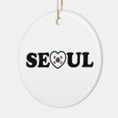 Seoul Liebe Herz Taegeukgi Flag Keramik Ornament (Links)