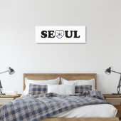 Seoul Liebe Herz Taegeukgi Flag Leinwanddruck (Insitu (Schlafzimmer))