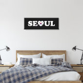 Seoul Liebe Herz Taegeukgi Flag Leinwanddruck (Insitu (Schlafzimmer))