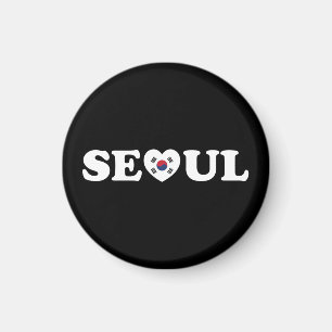 Seoul Liebe Herz Taegeukgi Flag Magnet
