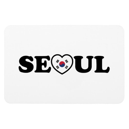 Seoul Liebe Herz Taegeukgi Flag Magnet (Horizontal)