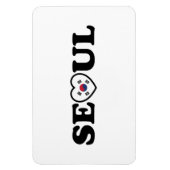 Seoul Liebe Herz Taegeukgi Flag Magnet (Vertikal)