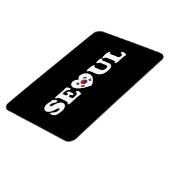 Seoul Liebe Herz Taegeukgi Flag Magnet (Linke Seite)