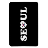 Seoul Liebe Herz Taegeukgi Flag Magnet (Vertikal)