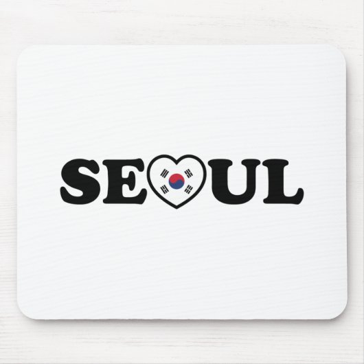 Seoul Liebe Herz Taegeukgi Flag Mousepad (Vorne)
