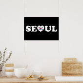 Seoul Liebe Herz Taegeukgi Flag Poster (Küche)