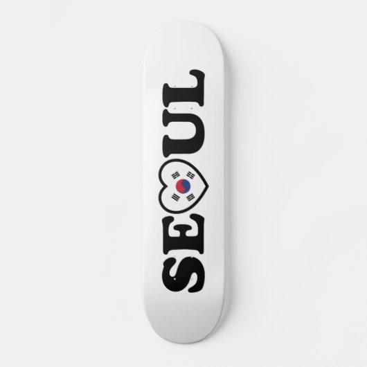 Seoul Liebe Herz Taegeukgi Flag Skateboard (Vorderseite)