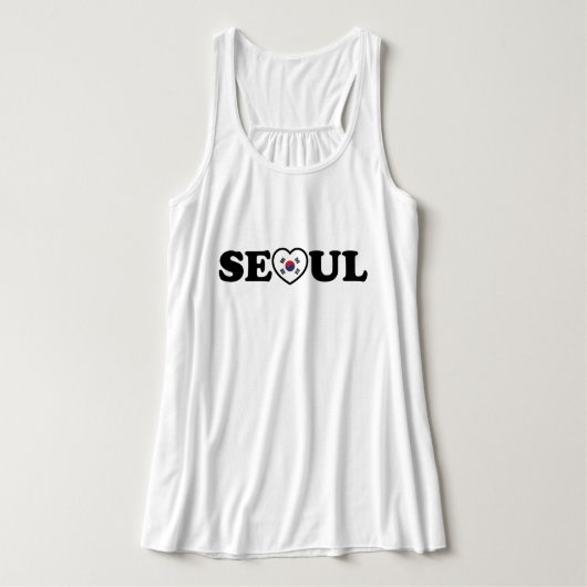 Seoul Liebe Herz Taegeukgi Flag Tank Top (Design Vorderseite)