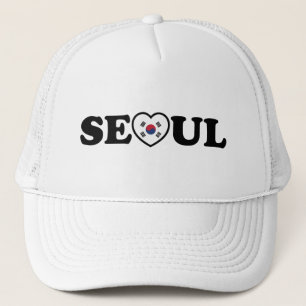 Seoul Liebe Herz Taegeukgi Flag Truckerkappe