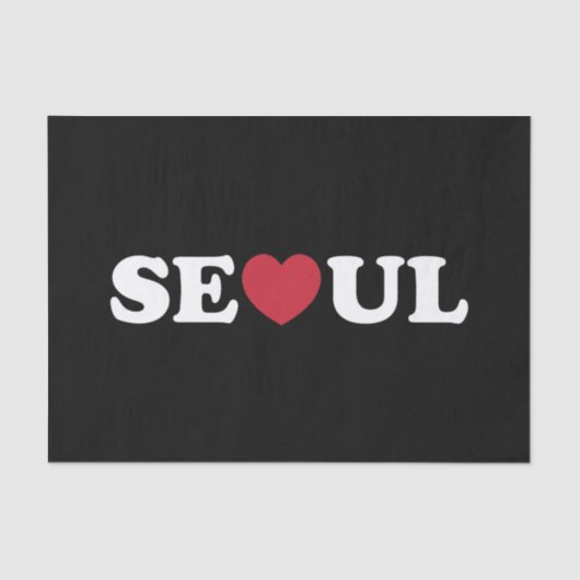 Seoul Liebe Herz Tissue Paper Seidenpapier (Vorderseite)