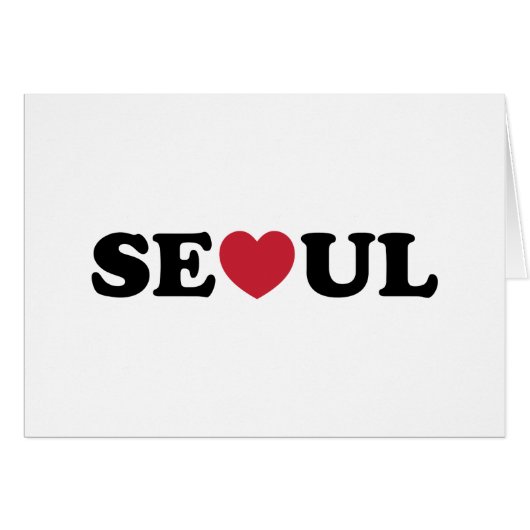 Seoul Liebe Herzkarte (Vorderseite (Horizontal))