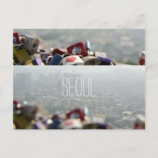 Seoul Liebe Locks Postkarte (Vorderseite)