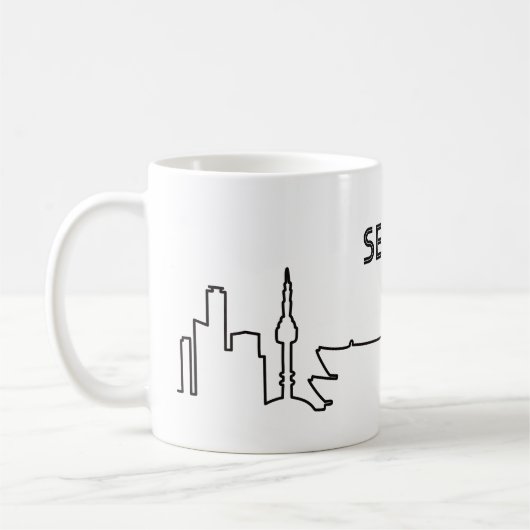 Seoul Line Illustration Kaffeetasse (Links)