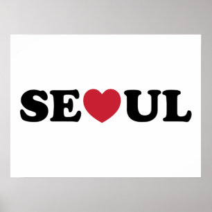 Seoul Love Herz Poster
