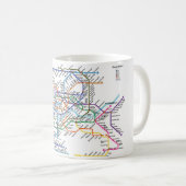 Seoul-Metro-Karten-Tasse Kaffeetasse (VorderseiteRechts)