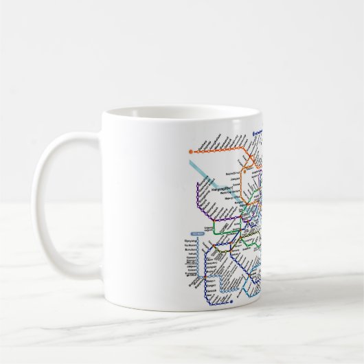 Seoul-Metro-Karten-Tasse Kaffeetasse (Links)