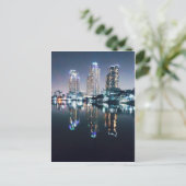 Seoul nachts über dem Fluss Postkarte (Stehend Vorderseite)