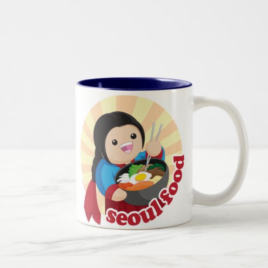 Seoul-Nahrung Zweifarbige Tasse (Rechts)